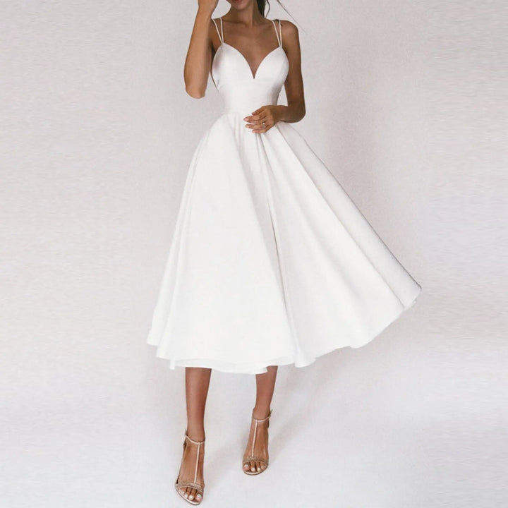 LS | Women Flared Midi Cocktail Dress Lion Style