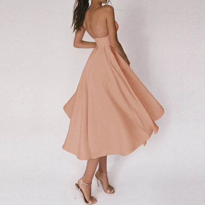 LS | Women Flared Midi Cocktail Dress Lion Style