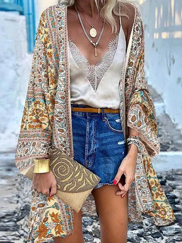 LS | Women Floral Boho Kimono Lion Style