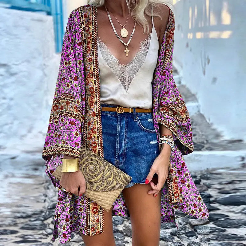 LS | Women Floral Boho Kimono Lion Style