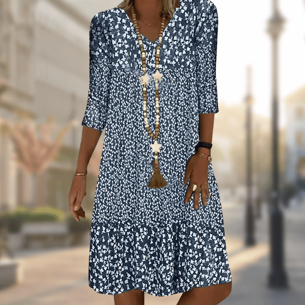 LS | Women Floral Casual Mini Dress Lion Style