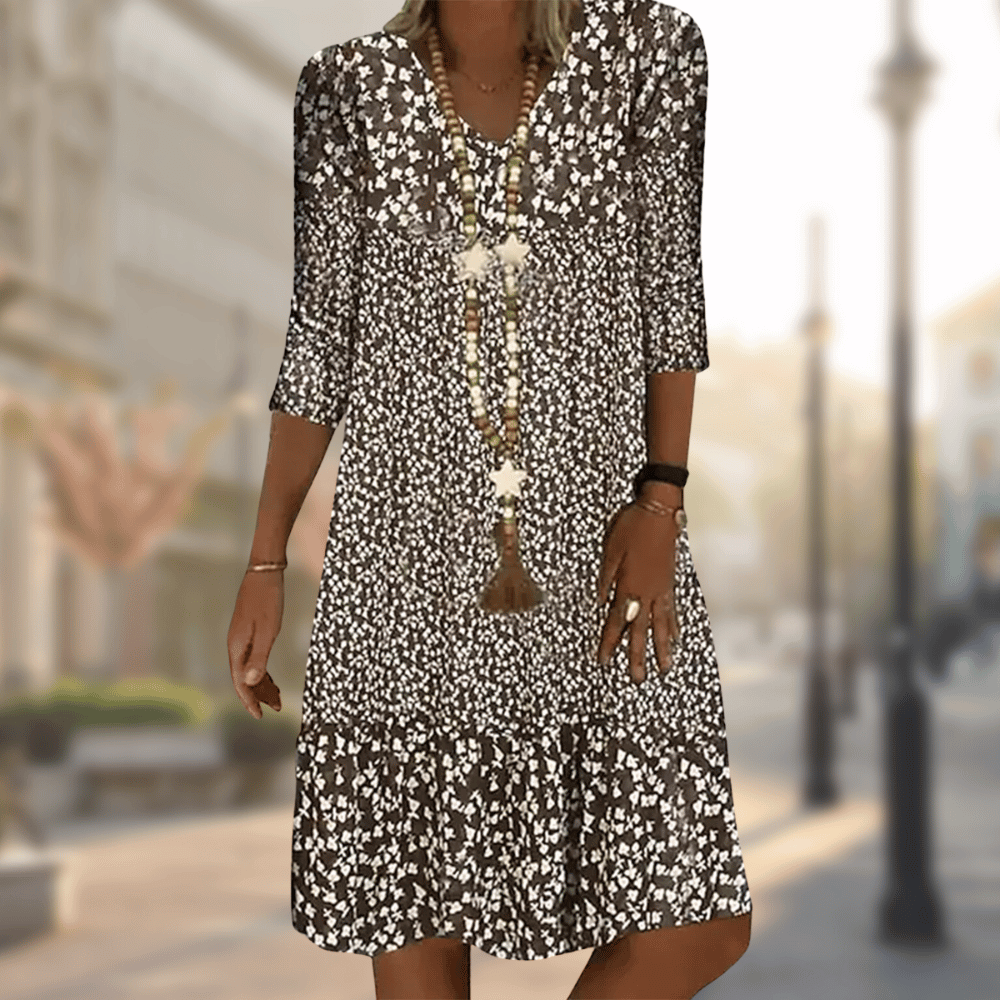 LS | Women Floral Casual Mini Dress Lion Style
