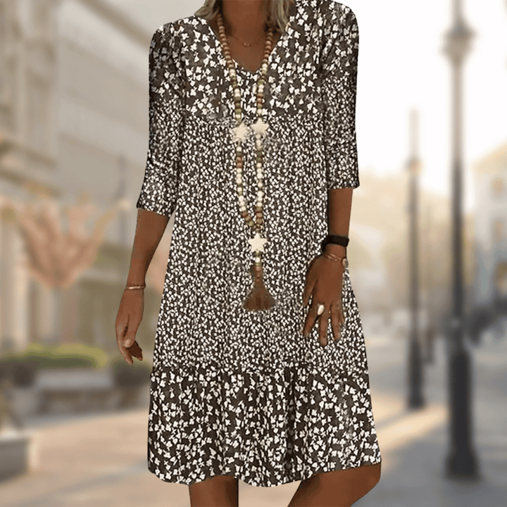 LS | Women Floral Casual Mini Dress Lion Style