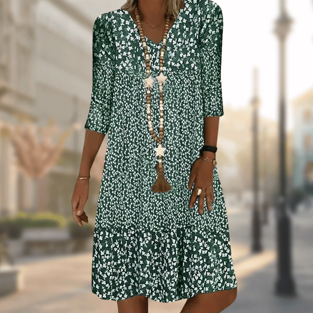 LS | Women Floral Casual Mini Dress Lion Style