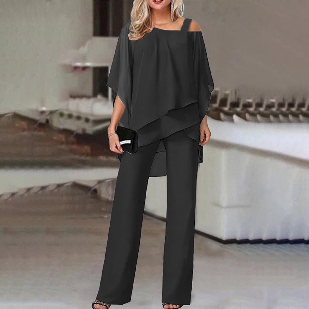 LS | Women Flow Layer Poncho Jumpsuit Lion Style