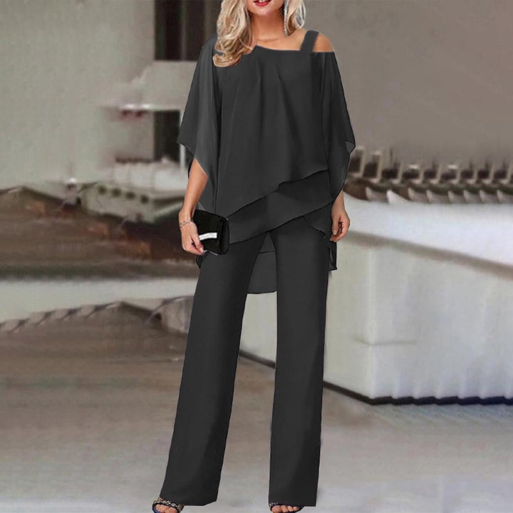 LS | Women Flow Layer Poncho Jumpsuit Lion Style