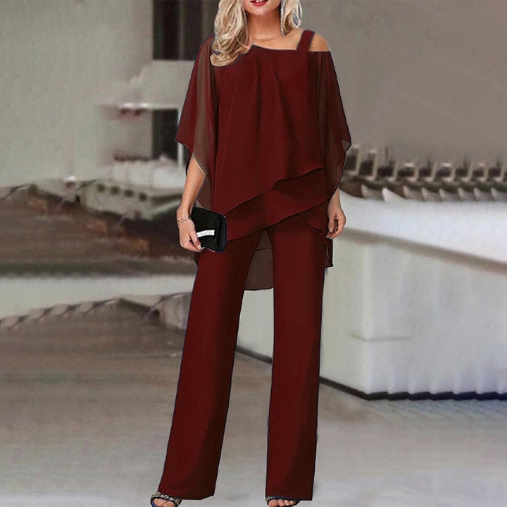 LS | Women Flow Layer Poncho Jumpsuit Lion Style