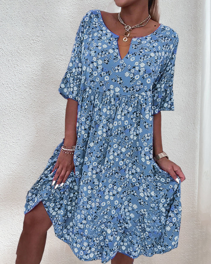 LS | Women Flowy Floral Mini Dress Lion Style
