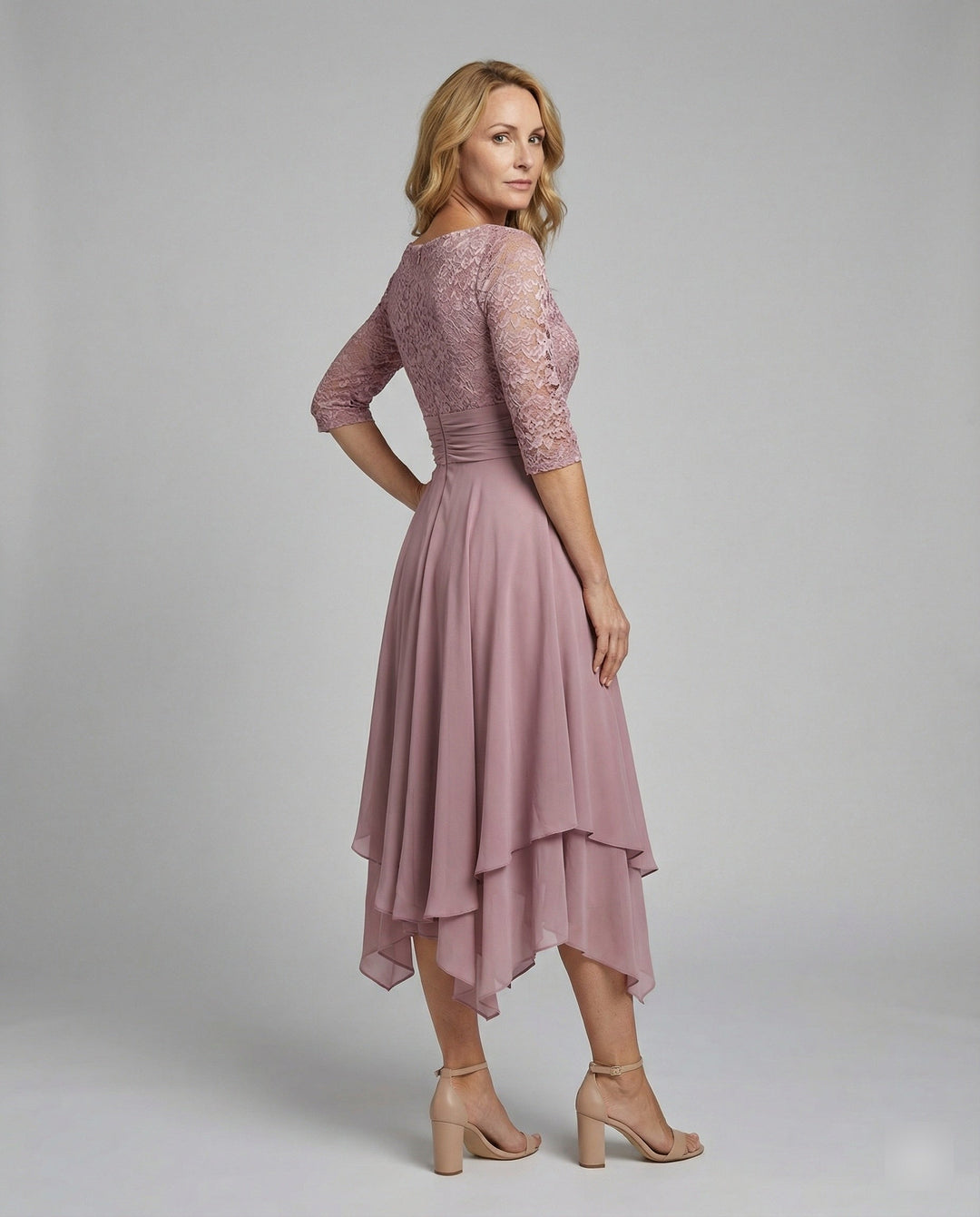 LS | Women Flowy Hem Midi Dress Lion Style