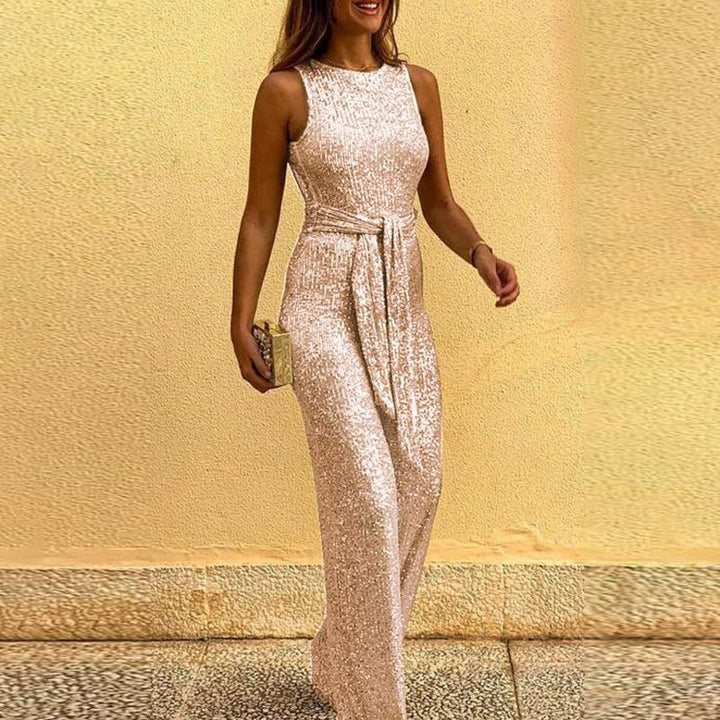 LS | Women Glitter Jumpsuit Lion Style