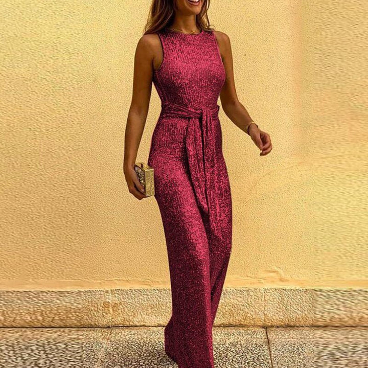 LS | Women Glitter Jumpsuit Lion Style