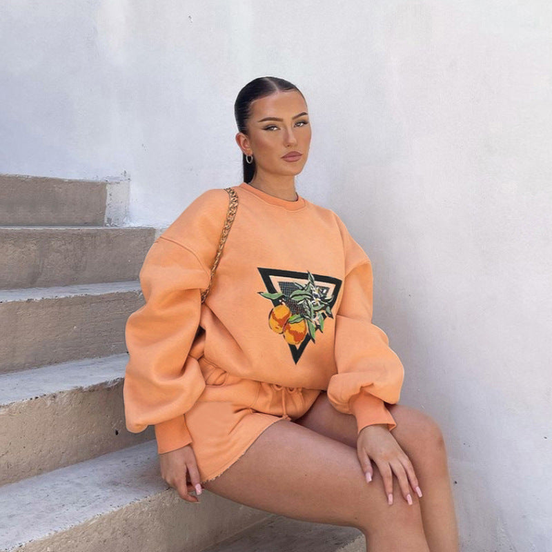 LS | Women Graphic Lounge Sweatshirt Set Lion Style