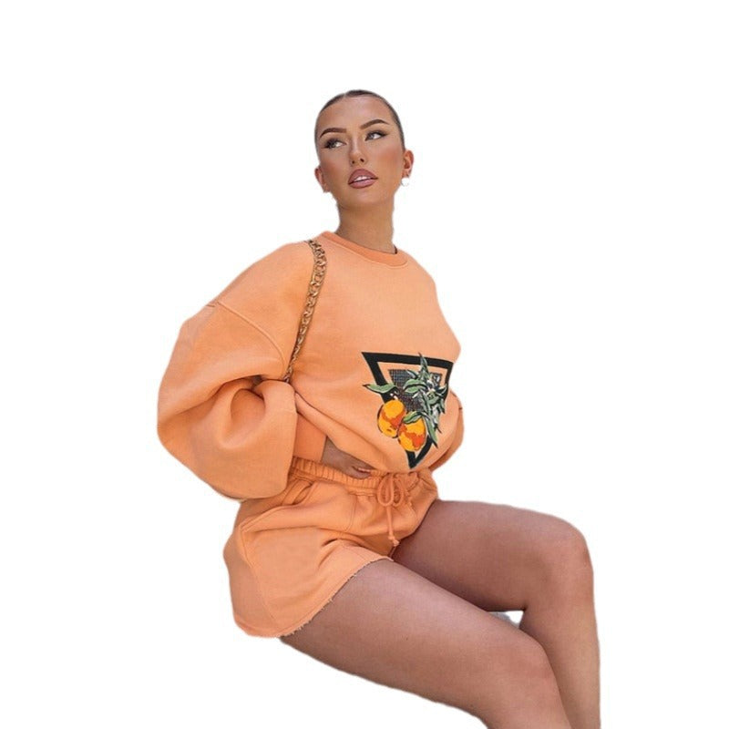 LS | Women Graphic Lounge Sweatshirt Set Lion Style