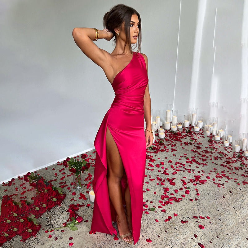 LS | Women High Slit Evening Dress Lion Style