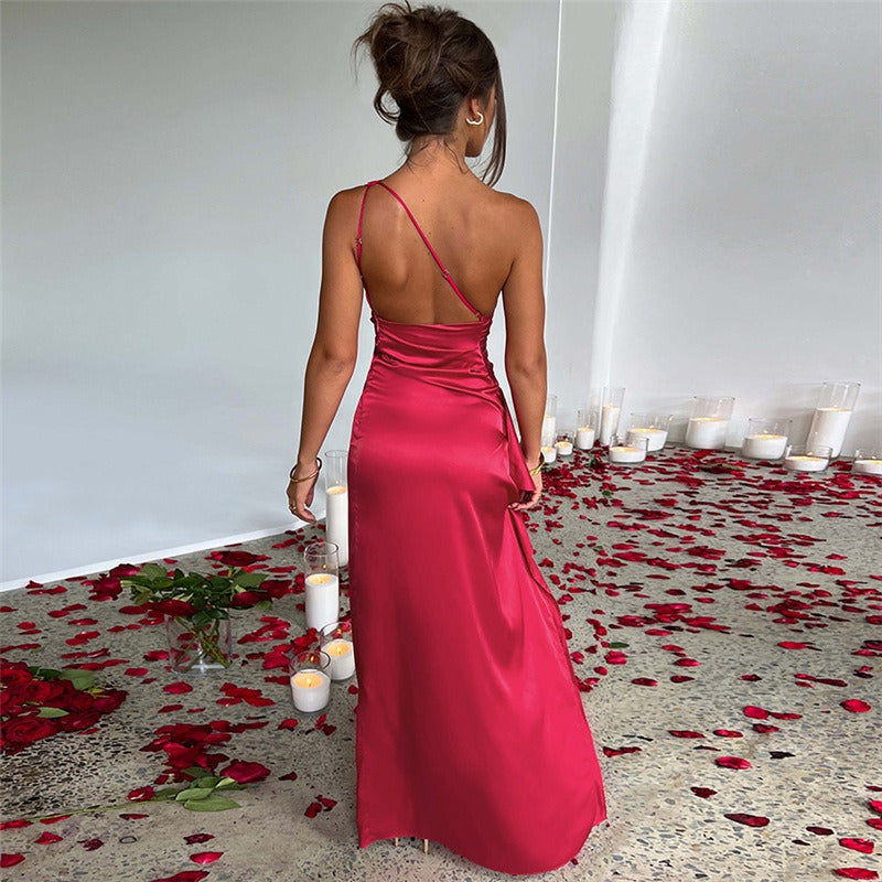 LS | Women High Slit Evening Dress Lion Style