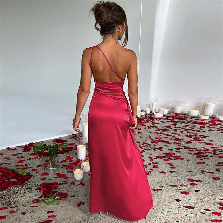LS | Women High Slit Evening Dress Lion Style