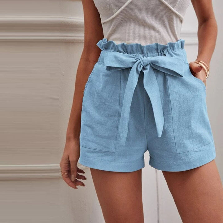 LS | Women High Waist Tie Shorts Lion Style