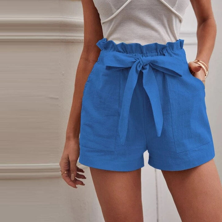 LS | Women High Waist Tie Shorts Lion Style