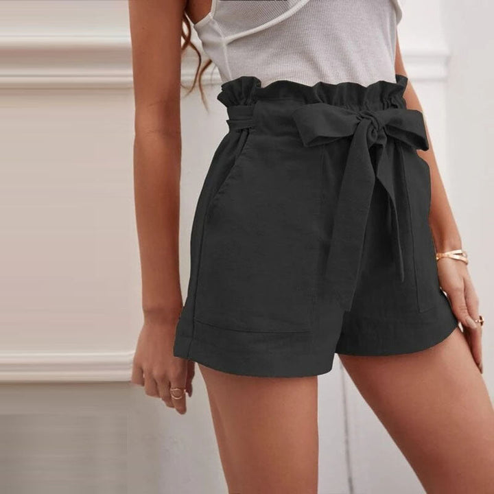 LS | Women High Waist Tie Shorts Lion Style