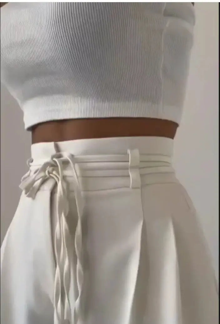 LS | Women High Waist Wide Leg Pants Lion Style