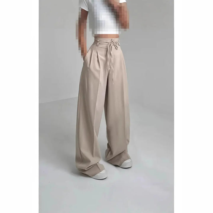 LS | Women High Waist Wide Leg Pants Lion Style