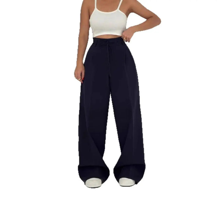 LS | Women High Waist Wide Leg Pants Lion Style