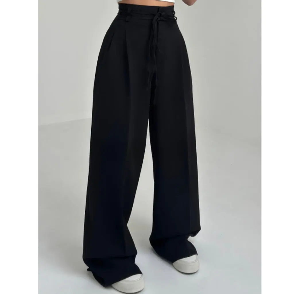 LS | Women High Waist Wide Leg Pants Lion Style