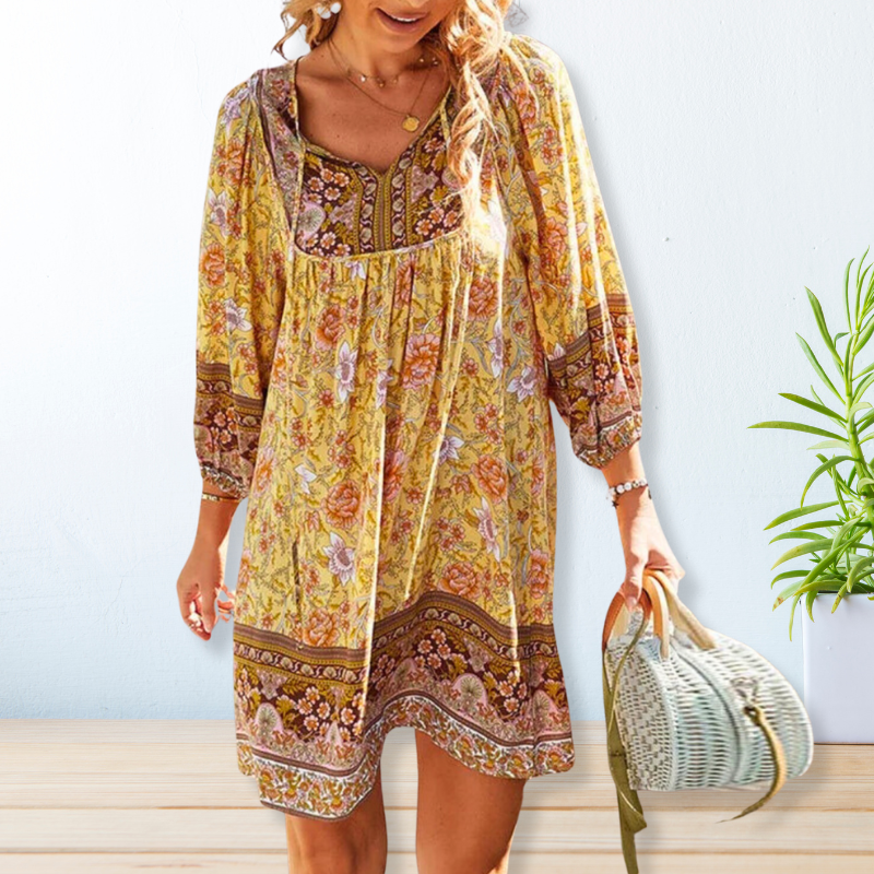 LS | Women Holiday Boho Mini Dress