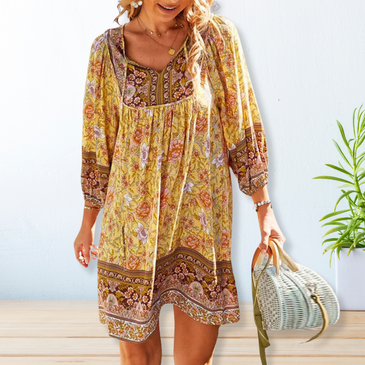 LS | Women Holiday Boho Mini Dress