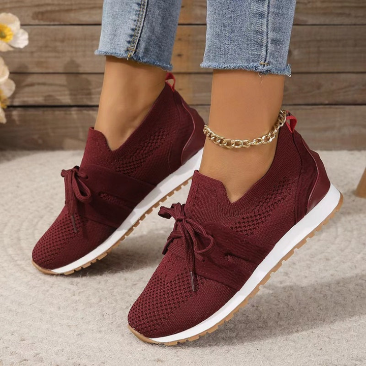 LS | Women Knit Comfort Walking Sneakers Lion Style