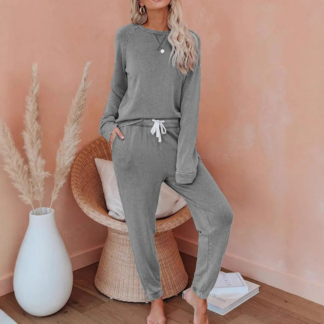 LS | Women Knit Lounge Two Piece Set Lion Style