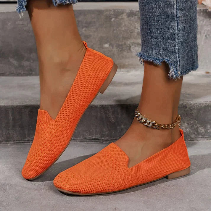 LS | Women Knit Slip On Orthopedic Flats Lion Style