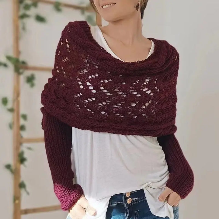 LS | Women Knit Wrap Sweater Lion Style