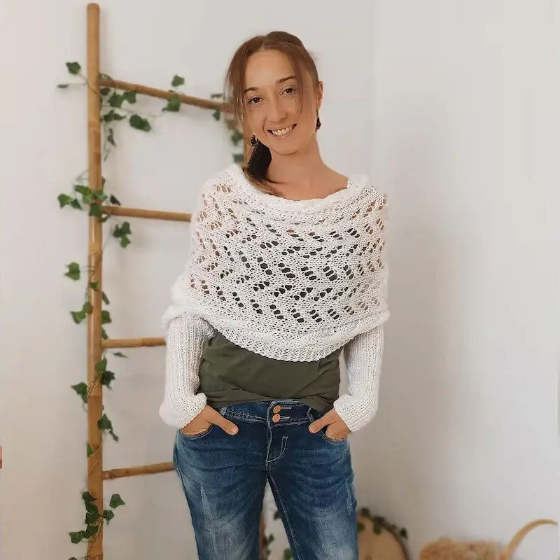LS | Women Knit Wrap Sweater Lion Style