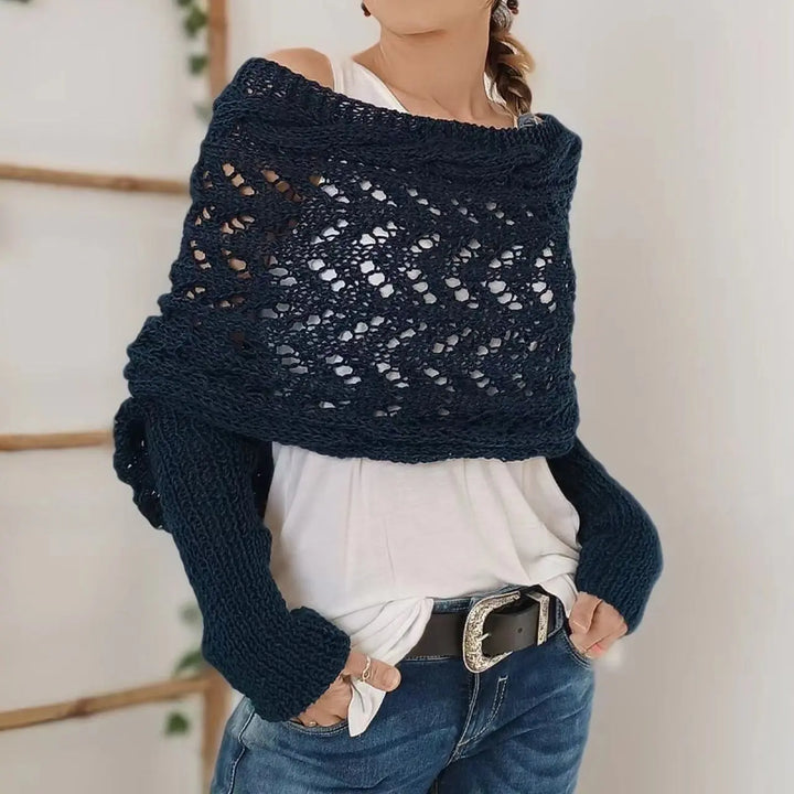 LS | Women Knit Wrap Sweater Lion Style