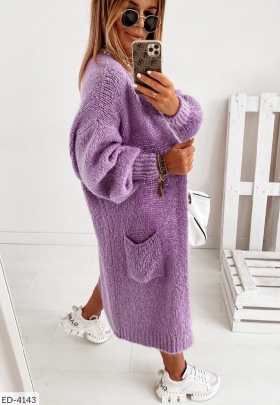 LS | Women Longline Cozy Cardigan Lion Style