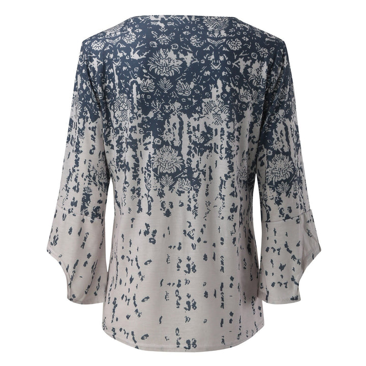 LS | Women Loose Fit Printed Blouse Lion Style