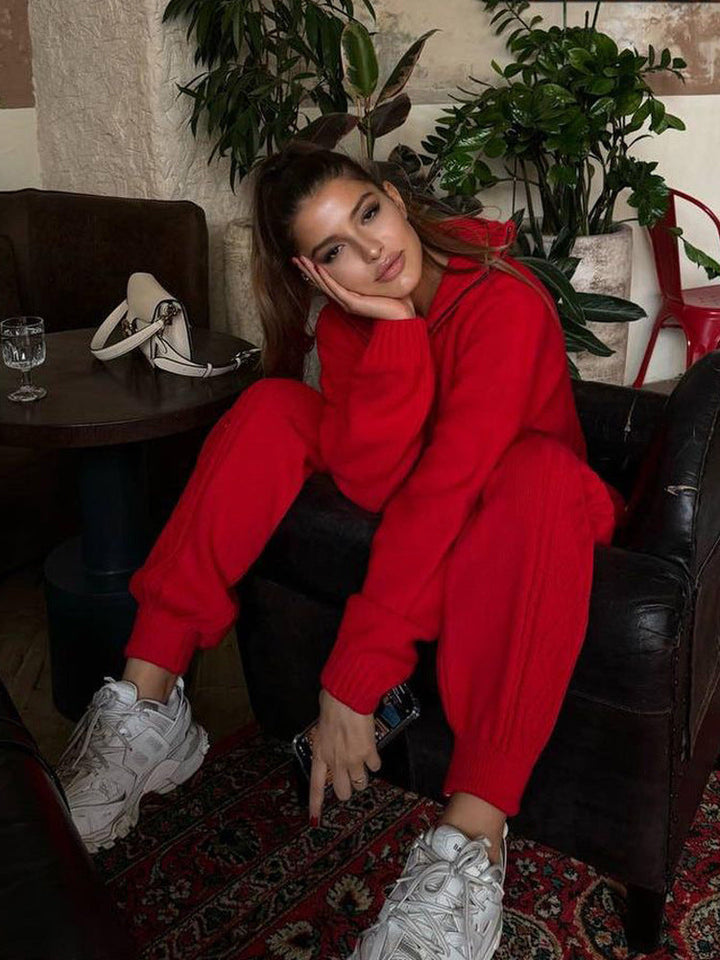 LS | Women Lounge Knit Duo Set Lion Style