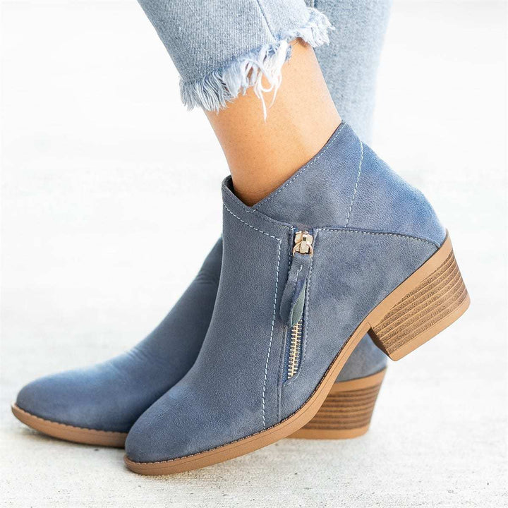 LS | Women Low Block Heel Orthopedic Boots Lion Style