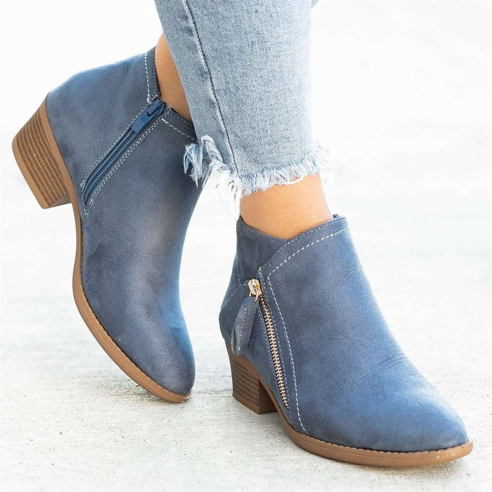 LS | Women Low Block Heel Orthopedic Boots Lion Style