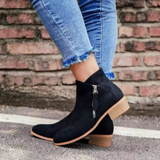 LS | Women Low Block Heel Orthopedic Boots Lion Style