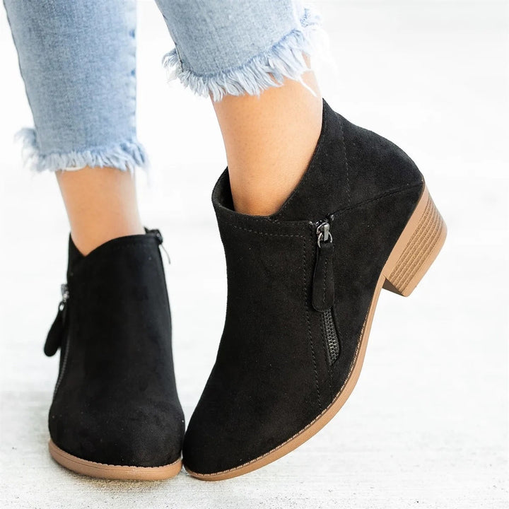 LS | Women Low Block Heel Orthopedic Boots Lion Style