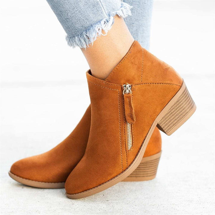 LS | Women Low Block Heel Orthopedic Boots Lion Style