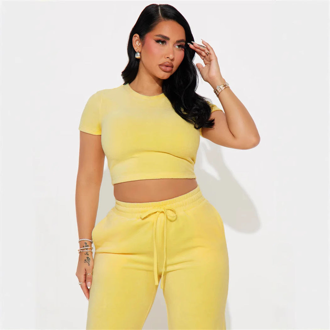 LS | Women Luxe Crop Lounge Set Lion Style