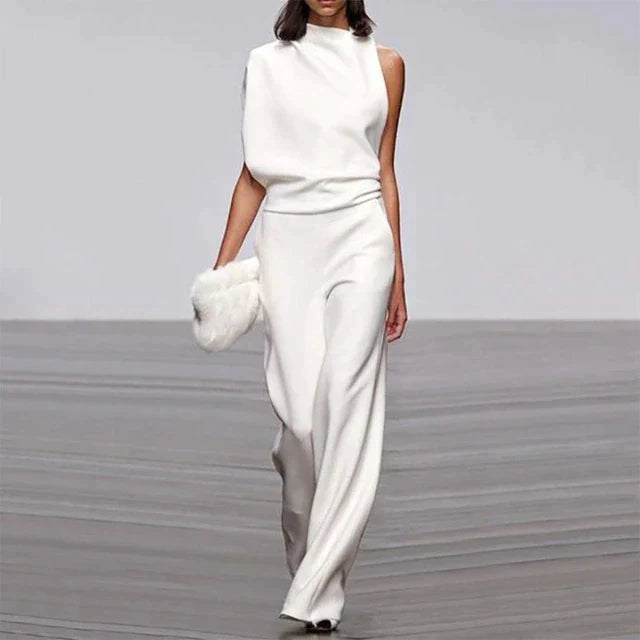 LS | Women Luxe Draped Fit Jumpsuit Lion Style