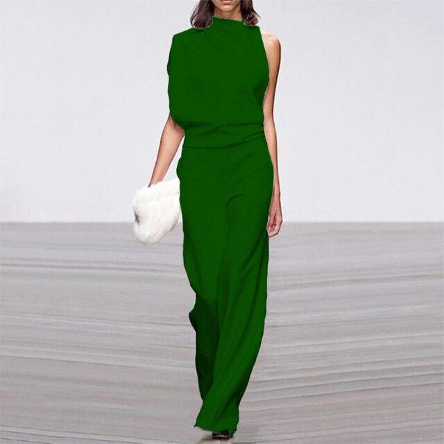 LS | Women Luxe Draped Fit Jumpsuit Lion Style