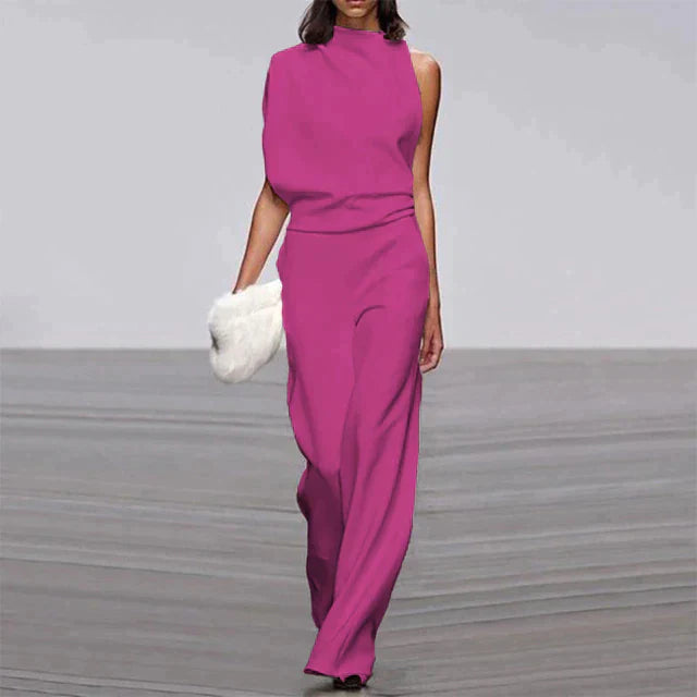 LS | Women Luxe Draped Fit Jumpsuit Lion Style