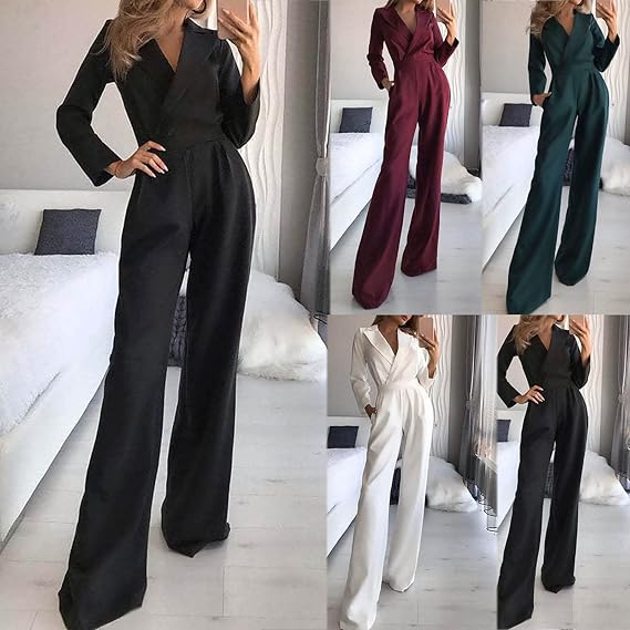 LS | Women Luxe Long Sleeve Fit Jumpsuit Lion Style