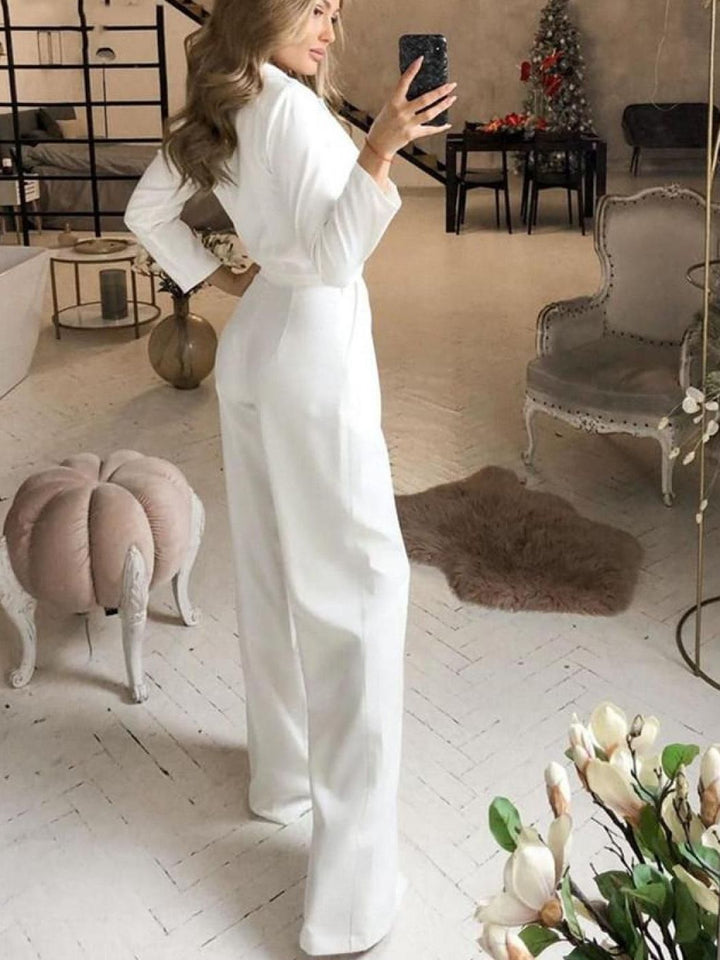 LS | Women Luxe Long Sleeve Fit Jumpsuit Lion Style