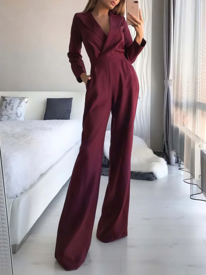 LS | Women Luxe Long Sleeve Fit Jumpsuit Lion Style